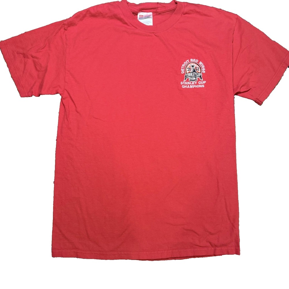 Vintage Detroit Red Wings 2002 Stanley Cup Champions T-Shirt Hanes Adult M